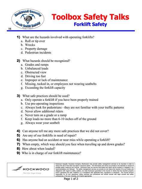 Safety Toolbox Talks Fill Out And Sign Online Dochub