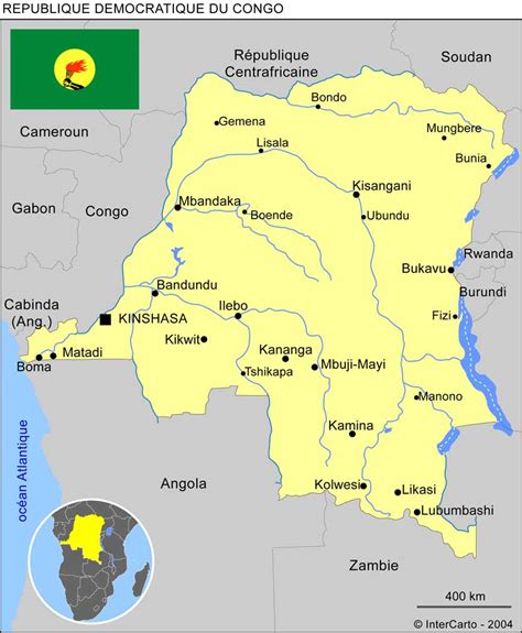 République Démocratique Du Congo Carte Villes