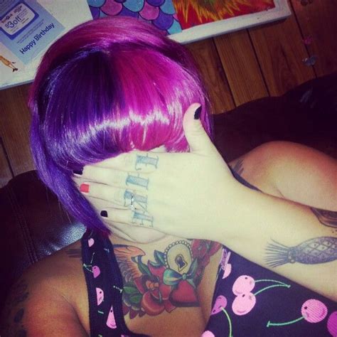 My Splitdye Pink And Purple Chelseahawk Luv It Half And Half Hair