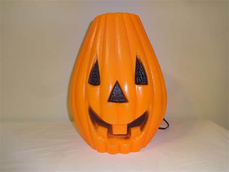 Vintage Halloween Pumpkin Jack O Lantern Lighted Blow Mold Etsy