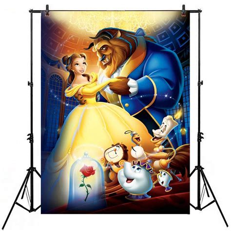 Buy Beauty And The Beast Backdrop For Birthday Party X Vinyl Photography Background Beauty And