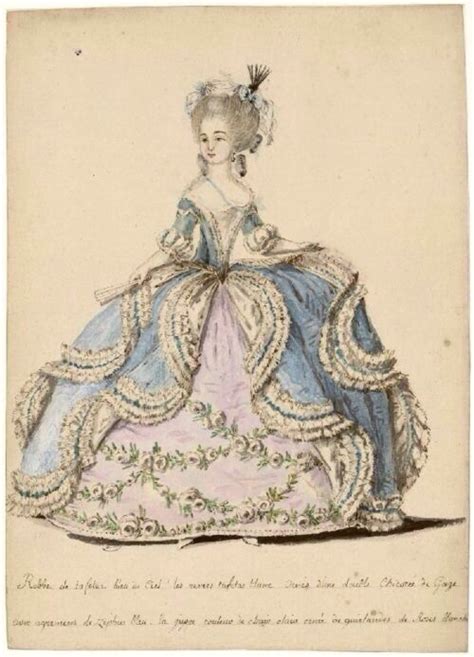 Rococo Style Dresses From 1770 To 1785 Moda De época Ilustraciones