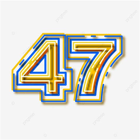 Number 47 Clipart Transparent Png Hd Vector Font Alphabet Number 47
