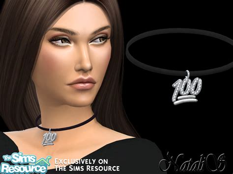 100 Points Emoji Choker By Natalis At Tsr Sims 4 Updates