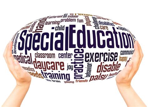 Special Education Word Cloud Hand Sphere Concept Stock Illustration