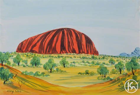 Uluru By Hilary Wirri From Papunya Central Australia Created A 54 X 37