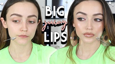 How To Make Your Lips Look Bigger Fake Big Lips With Makeup Youtube