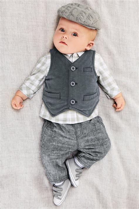 Baby Boy Clothing Set Spring Gentleman Suit Set Long Sleeved Plaid