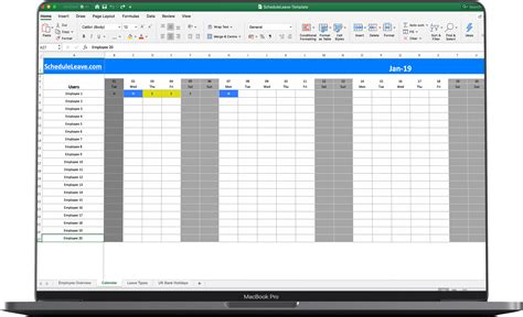Vacation Tracker Template ~ Excel Templates