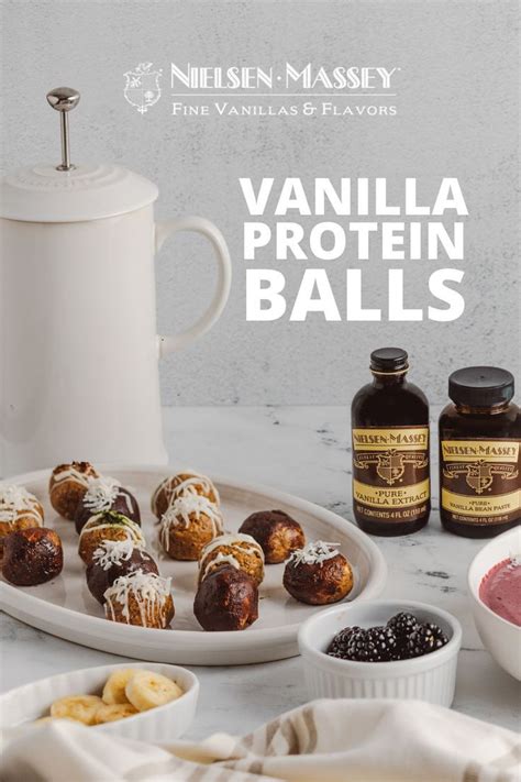 No Bake Vanilla Protein Bites Nielsen Massey Vanillas Recipe Food