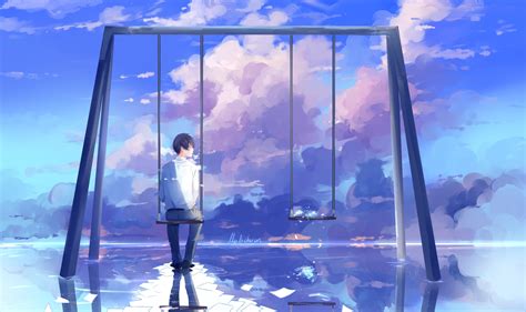 Sad Alone Anime Boy Wallpaper Hd Revisi Id