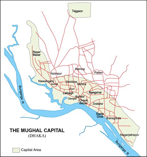 Dhaka City Map South And North City Corporation Map
