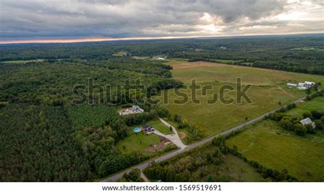 Drone Countryside Forest Southern Ontario Canada Stock Photo Edit Now