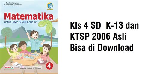 Buku Matematika Kls 4 Sd K 13 Dan Ktsp 2006 Asli Bisa Di Download