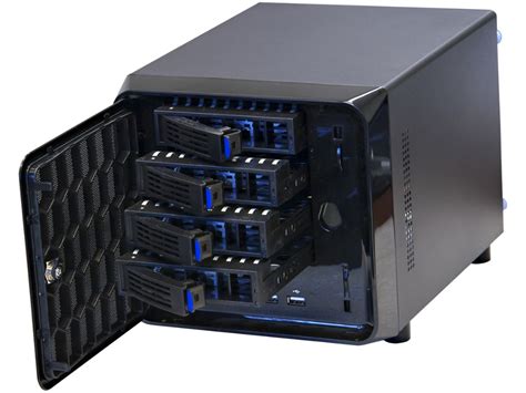 Pictured is the front of a desktop computer with an empty 3.5 and 5.25 drive bay. Logic Case SC-N400 | Desktop NAS Enclosure