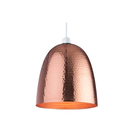 Thlc Modern Polished Copper Hammered Metal Ceiling Pendant Light