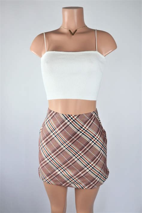 bridget-plaid-skirt-high-waisted-plaid-a-line-mini-skirt-with-slit