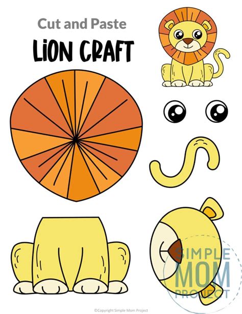 Free Printable Lion Craft Template Simple Mom Project