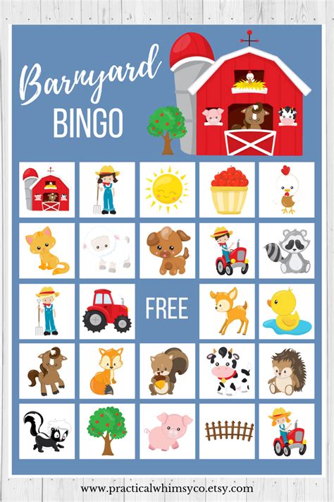 Wonderful Farm Animal Bingo Printable Free Ocean Worksheets