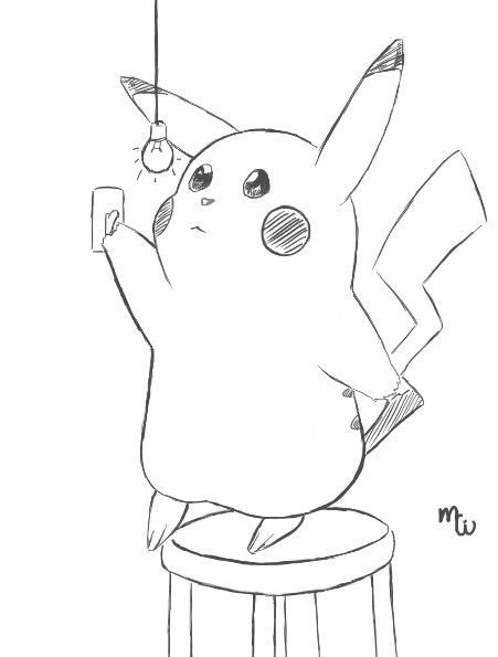 Pikachu Sketch By Sirmrwillims On Deviantart