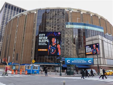 An usher at NYC's Madison Square Garden on reopening at limited