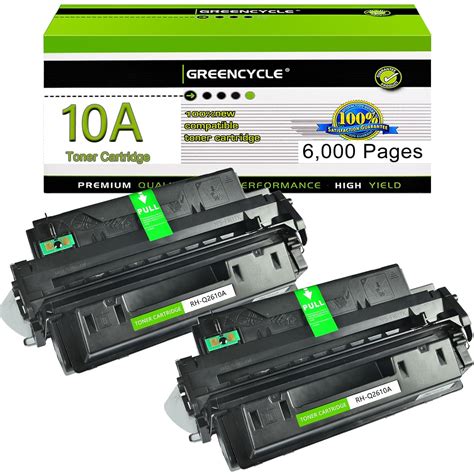 Greencycle 2 Pack High Yield 10a Q2610a Toner Cartridge Replacement