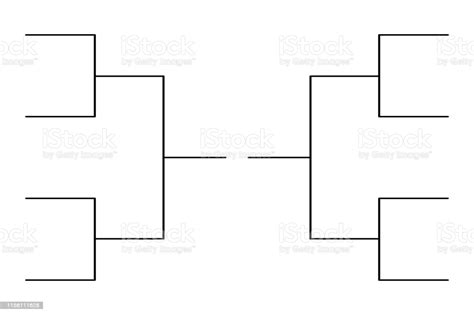 Simple Black Tournament Bracket Template For 8 Teams On