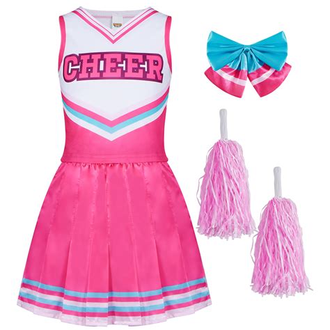 Aizyr Costume De Pom Pom Girl Uniforme De Costume De Pom Pom Girl Pour Femmes Débardeur Jupon à