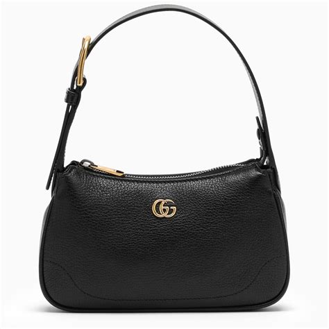 Gucci Black Leather Aphrodite Shoulder Bag Thedoublef
