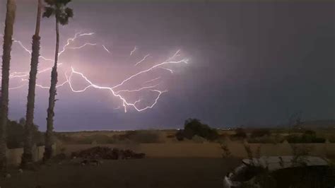 Monsoon Lightning Storm In Mohave Valley Arizona Youtube