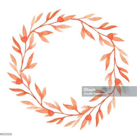 Hand Drawn Watercolor Floral Clipart Floral Wreath Frame For Stationary