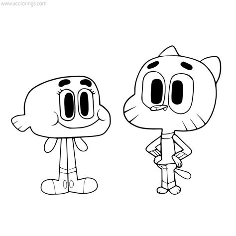 nice gumball and darwin noo coloring page gumball coloring pages porn sex picture