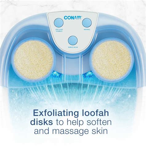 conair waterfall foot pedicure spa with lights bubbles massage rollers great pair store