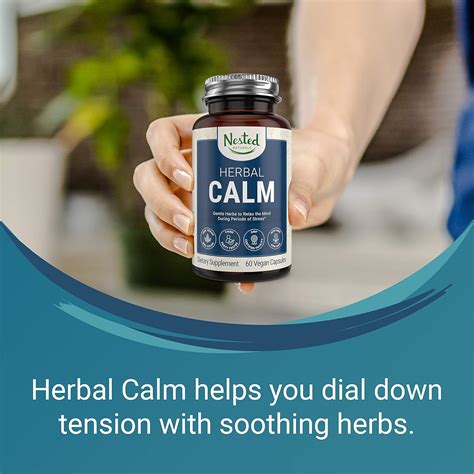 Herbal Calm Supplement Stress Relief And Anti Anxiety Support Organic