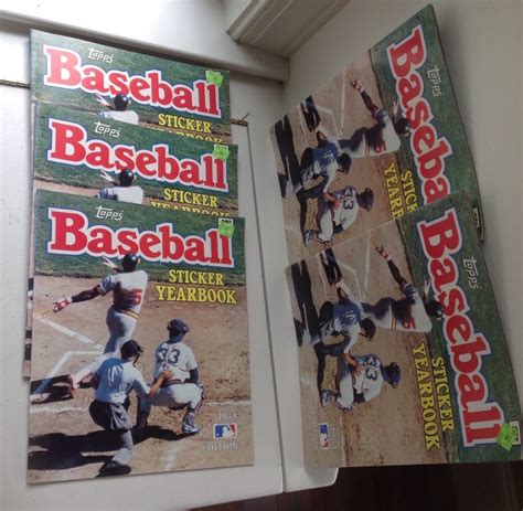 1984 Topps Baseball Sticker Yearbooks Lot Of 6 Unused Clean