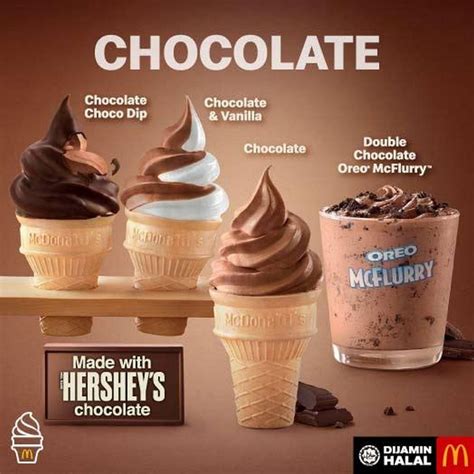 Mcdonalds With Hershey Chocolate Ice Cream With 4 Flavours To Choose