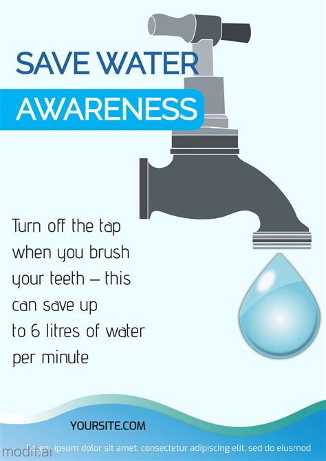 Save Water Awareness Flyer Template Mediamodifier