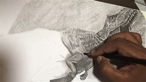 Jurassic World T Rex Drawing How To Draw T Rex P V Hanumanthu Art Youtube
