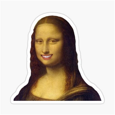Mona Lisa Smile Sticker By Tttatia Redbubble