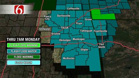 Severe Thunderstorm Flash Flood Watches In Effect In Green Country