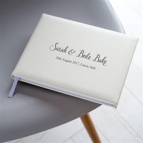 Our tailored design service gives you free reign to complete personalised photo albums which you can be proud of. Personalised Leather Guest Book By Oh So Cherished ...