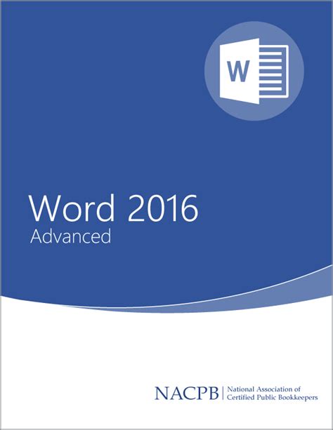 Americas 1 Microsoft Word 2016 Training Guides Nacpb
