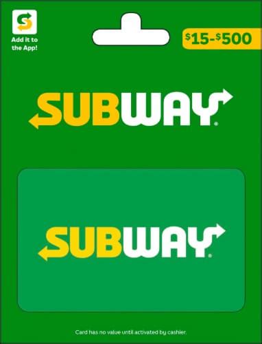 Subway 15 500 Gift Card Activate And Add Value After Pickup 0 10