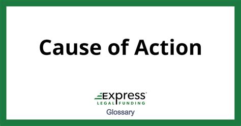 Guide On Cause Of Action In Lawsuit Express Legal Funding