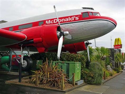 Taupo New Zealand ~ This Mcdonalds Restaurant Is Located Inside A Decommissioned Plane Named