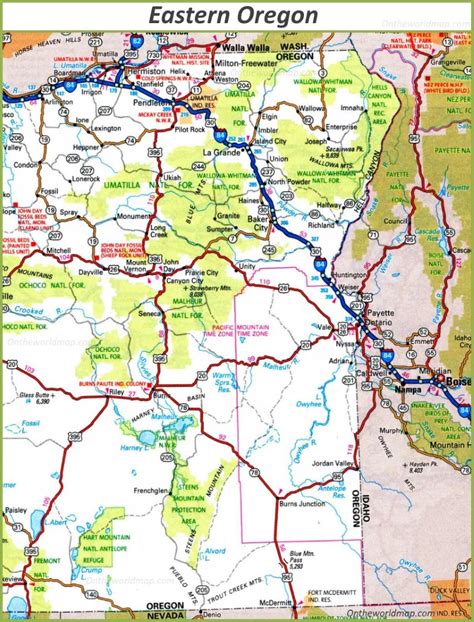Map Of Eastern Oregon Atlanta Georgia Map