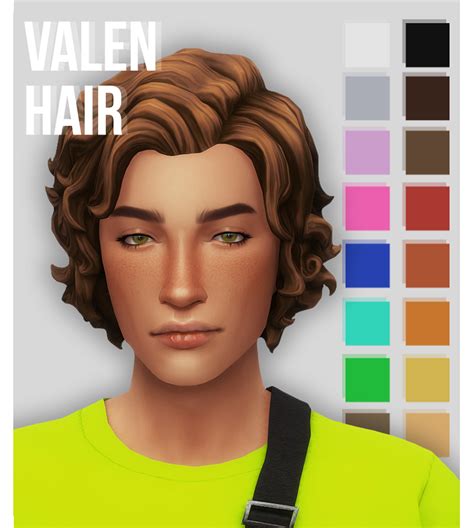 Valen Hair Okruee Sims 4 Hair Male Sims 4 Sims