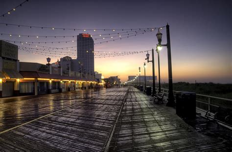 Atlantic City Boardwalk In The Morning Photograph By Bill Cannon Fine