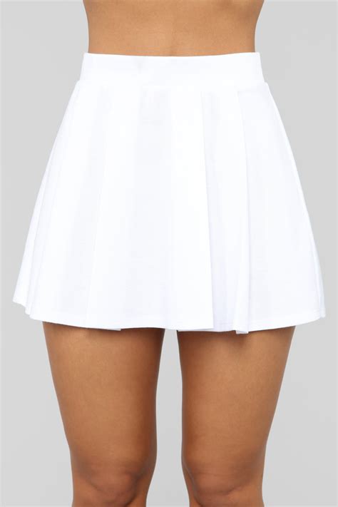 Womens White Pleated Tennis Skirt Vlrengbr