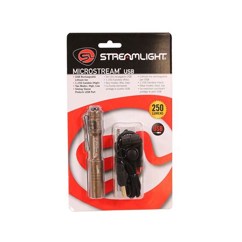 Streamlight Microstream Flashlight W5 Usb Charging Cord Coyote 66608